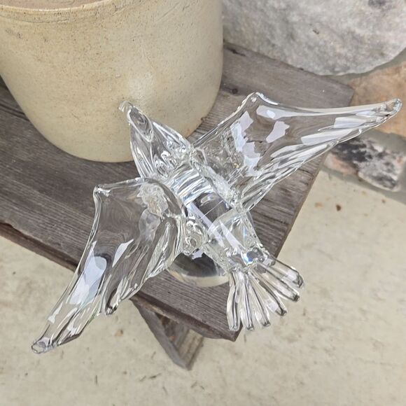 John Riekes Kristaluxus Collection Vintage Handmade Crystal Eagle Paperweight - Picture 10 of 16